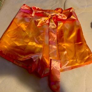 Shein Silk Shorts - Orange - XS